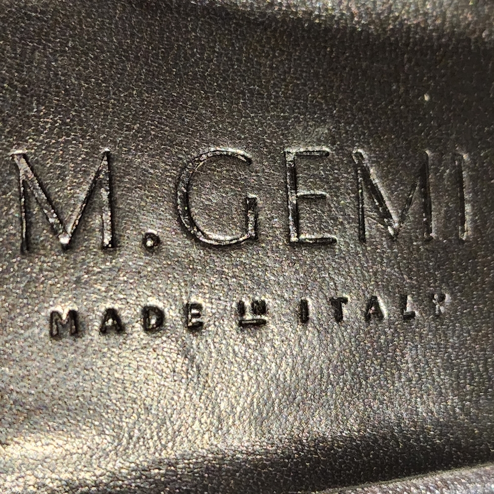 M. Gemi Square Toe Metallic Slide Sandals Size IT 37/US 7 - Picture 14 of 16